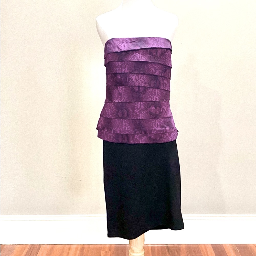 WHBM Bustier Strapless Top Purple/Amethyst Size 16